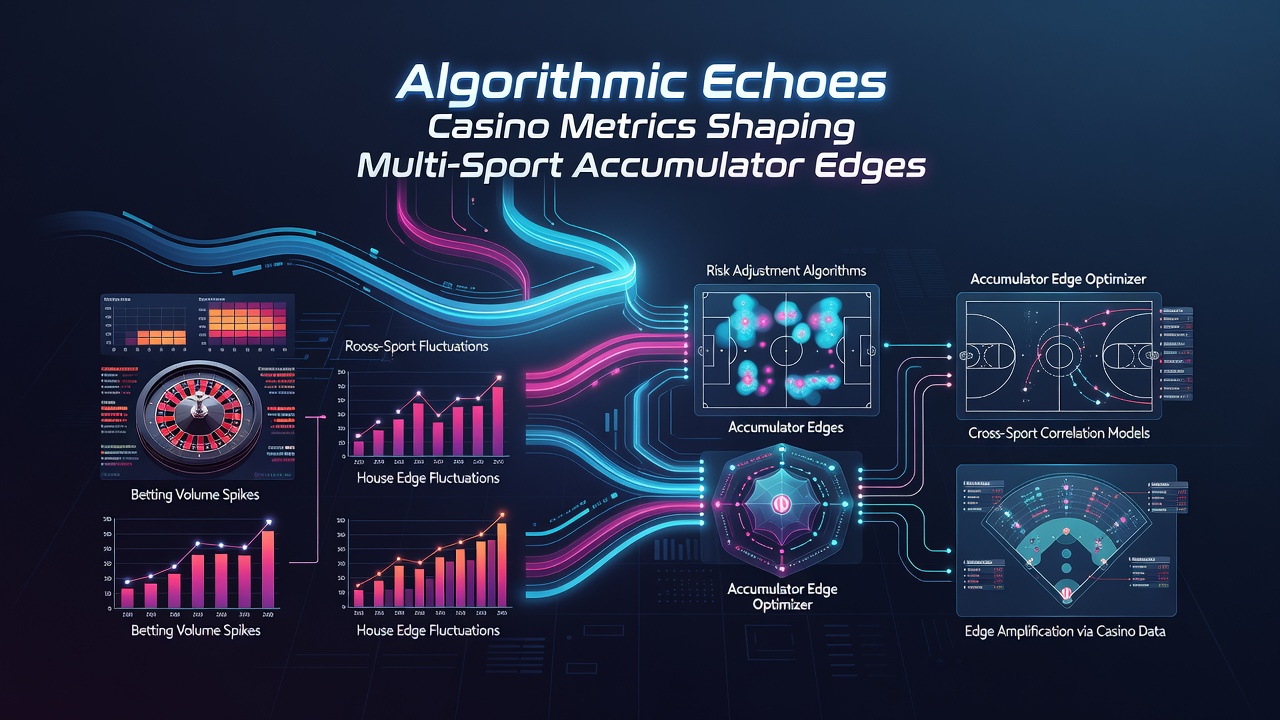 Dashboard screenshot showing overlaid casino volatility curves and accumulator probability matrices for football and horse racing