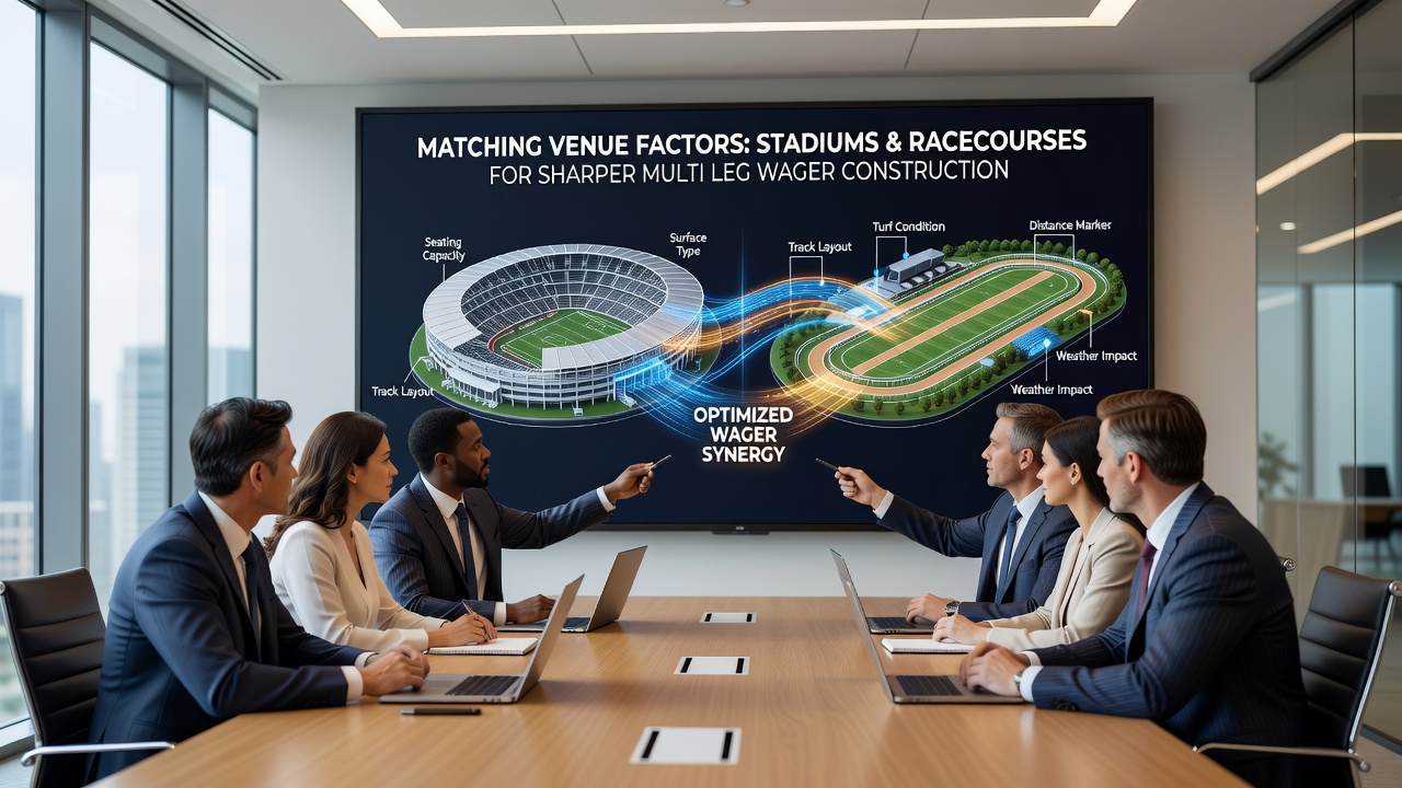 Data dashboard showing matched venue conditions for combined football and racing wagers