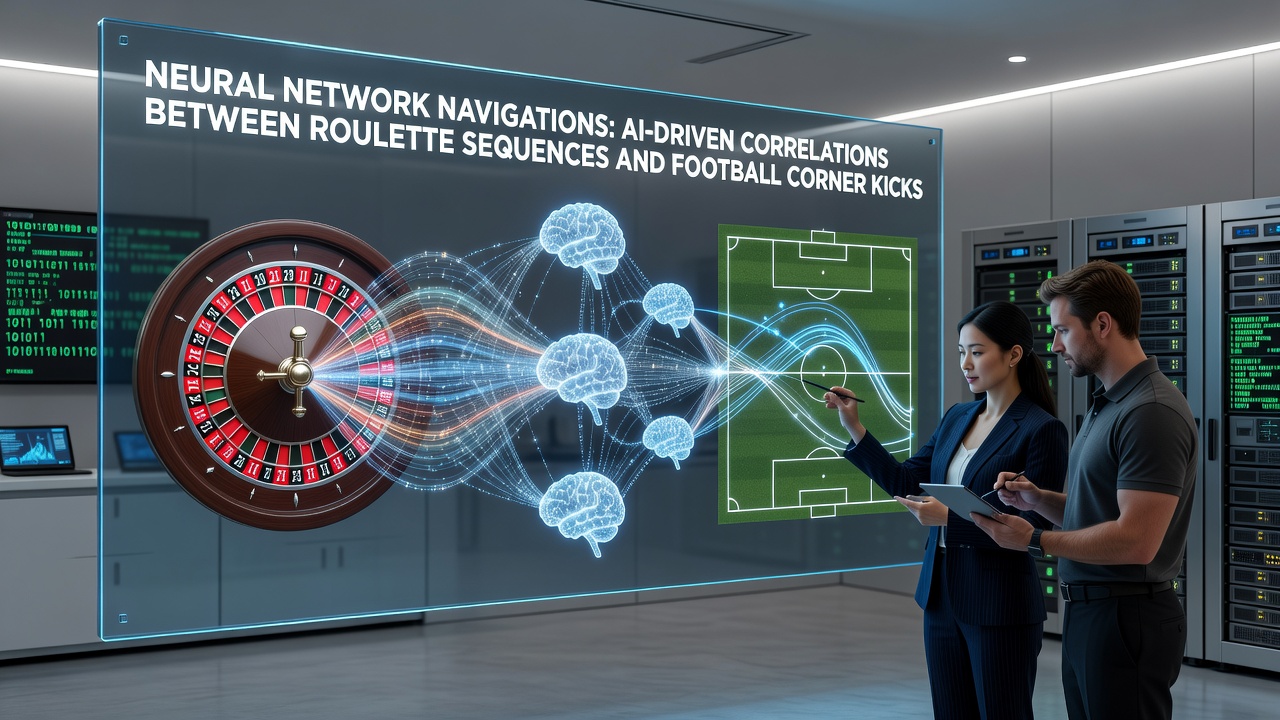 Detailed view of AI model outputs correlating roulette sequences with corner kick statistics