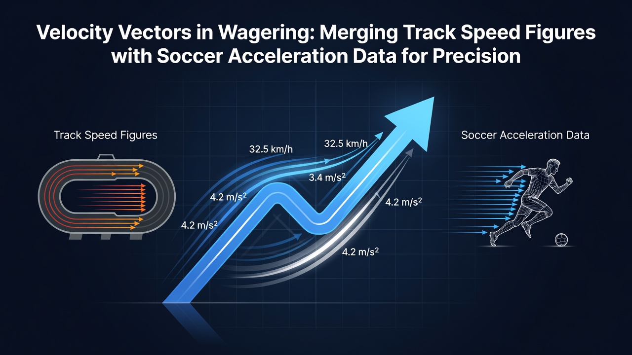Analytics dashboard displaying merged velocity vector graphs from horse racing splits and soccer player tracking data